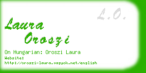 laura oroszi business card